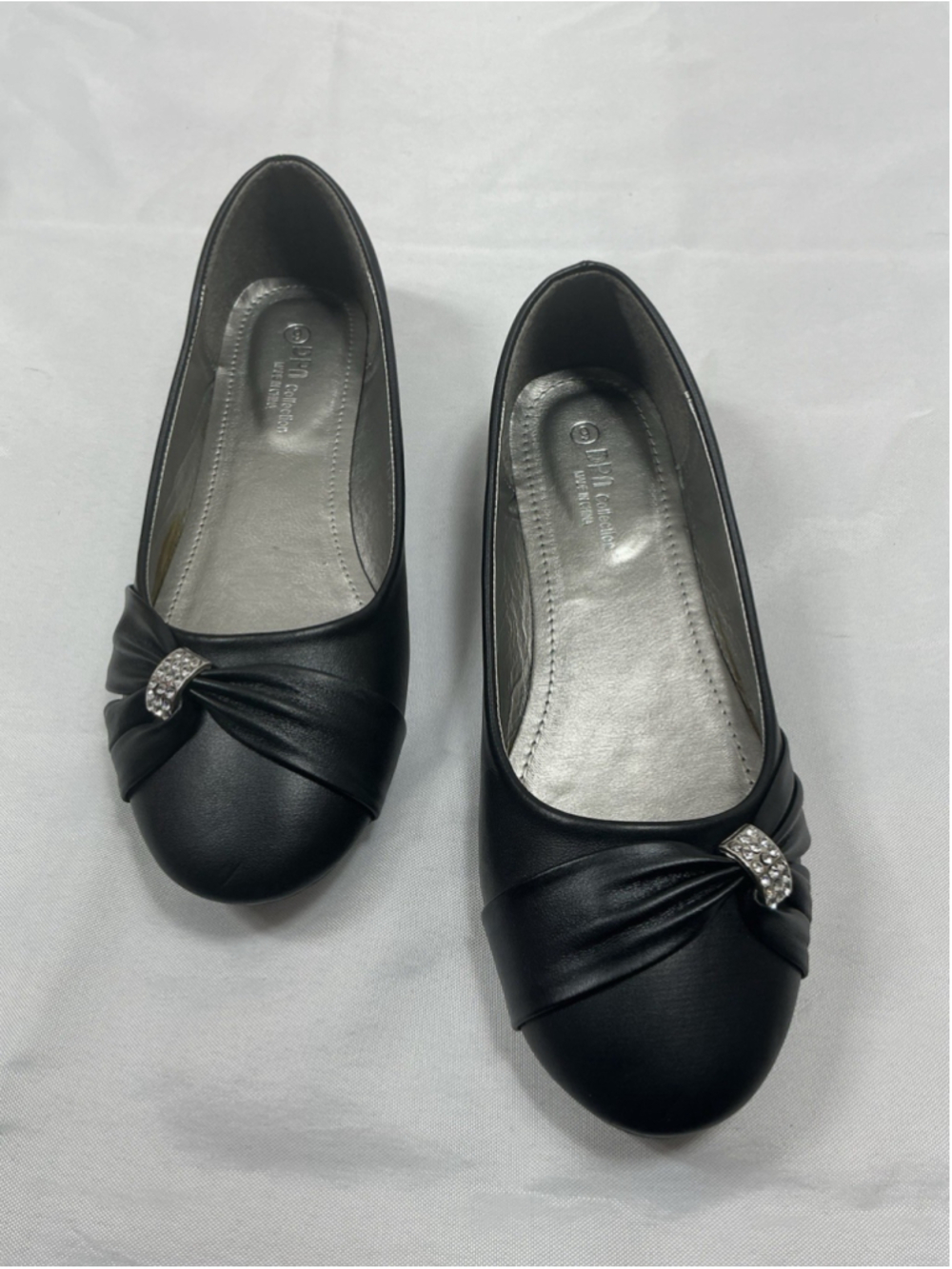 Womans New DPN Collection Ballet Flats 9 M Black Rhinestone Accent